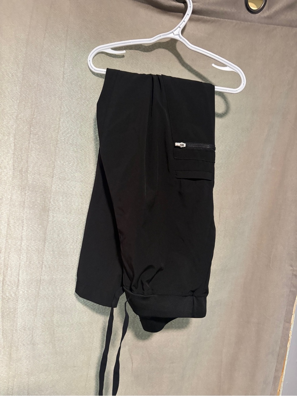 Black Jogger Pants with Zip Pocket